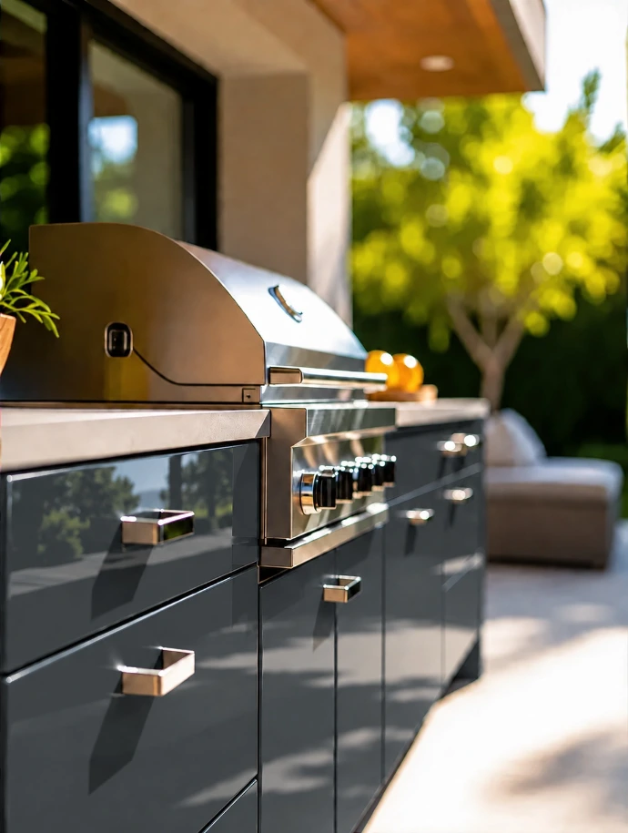 Contemporary Outdoor Kitchen Outdoor Kitchen Remodel by Galaxy Kitchen Depot — Project 2 project photo