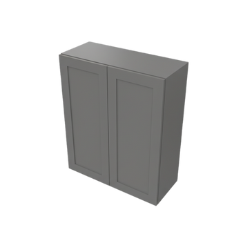 Shaker Wall Cabinet Double Door Grey