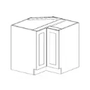 Shaker Lazy Susan Base Cabinet 1 Bifold Door