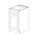 Shaker Base Cabinet Single Door 1 Door 1 Drawer