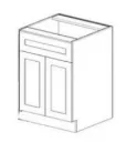 Shaker Base Cabinet Double Door 2 Door 1 Drawer