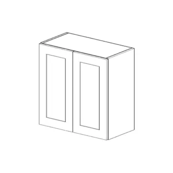 Shaker Wall Cabinet Double Door One Shelf (W30, D12, White)
