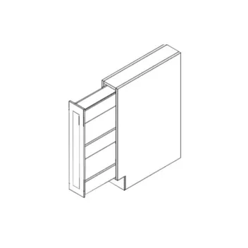 Shaker Spice Rack Cabinet (White, W06)