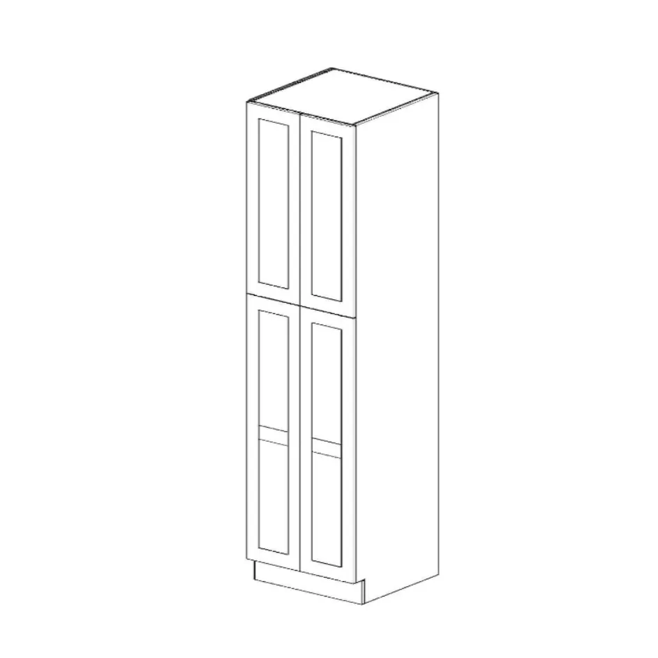 Shaker Utility Pantry 2 Door (White, W24, H84)