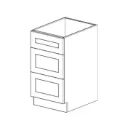 Shaker Drawer Base 3 Drawer