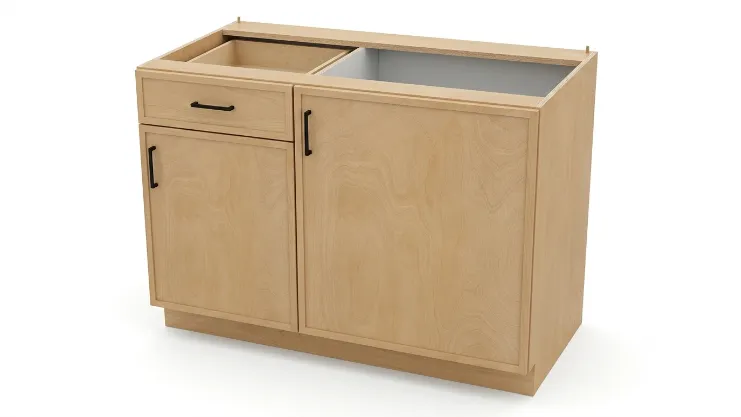 Slim Shaker Blind Corner Base Cabinet 1 Door 1 Drawer