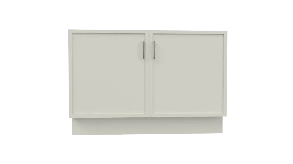 Slim Shaker Farmhouse Sink Base Cabinet 2 Door (White, W30)