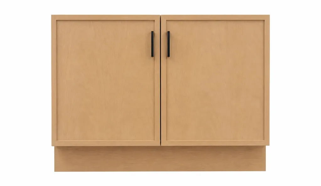 Slim Shaker Farmhouse Sink Base Cabinet 2 Door