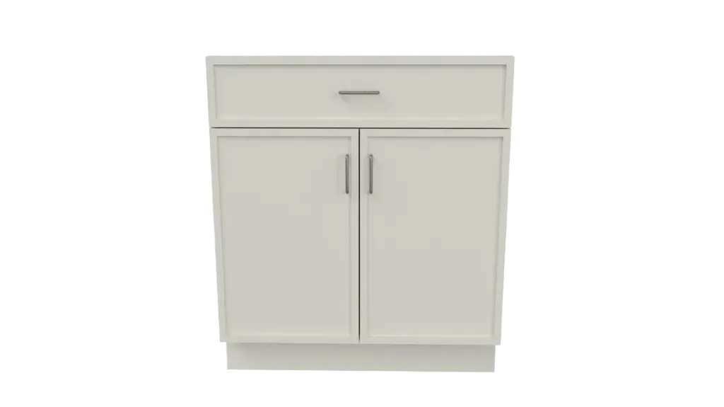 Slim Shaker Base Cabinet Double Door 2 Door 1 Drawer