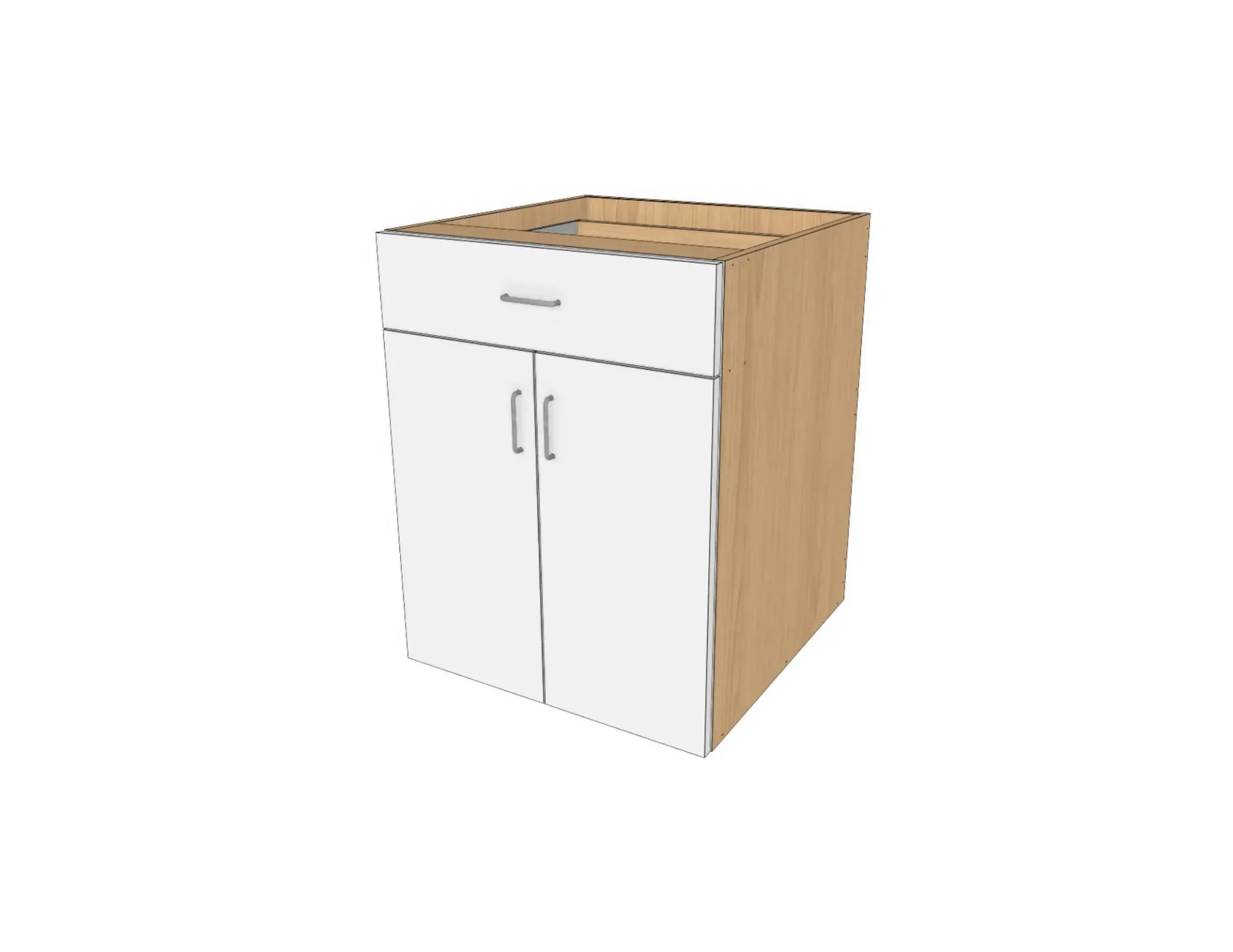 Base Cabinet Double Door 2 Door 1 Drawer