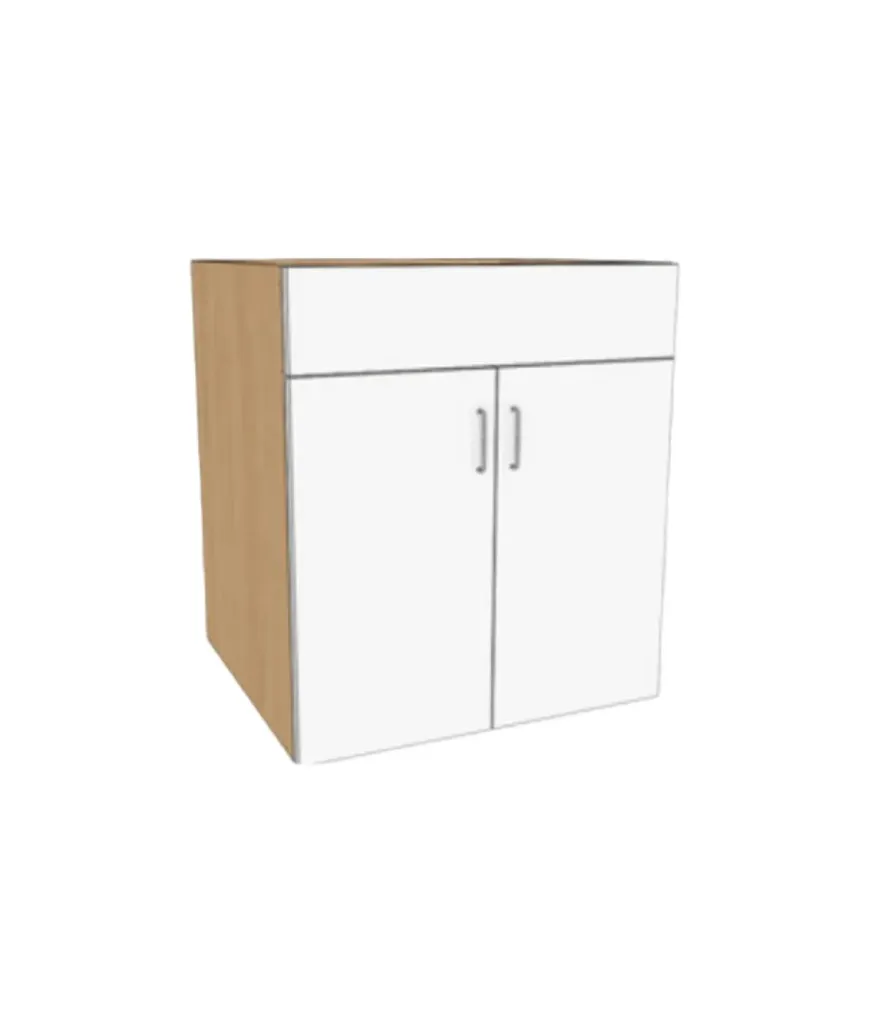 Sink Base Cabinet (White Gloss, W24)
