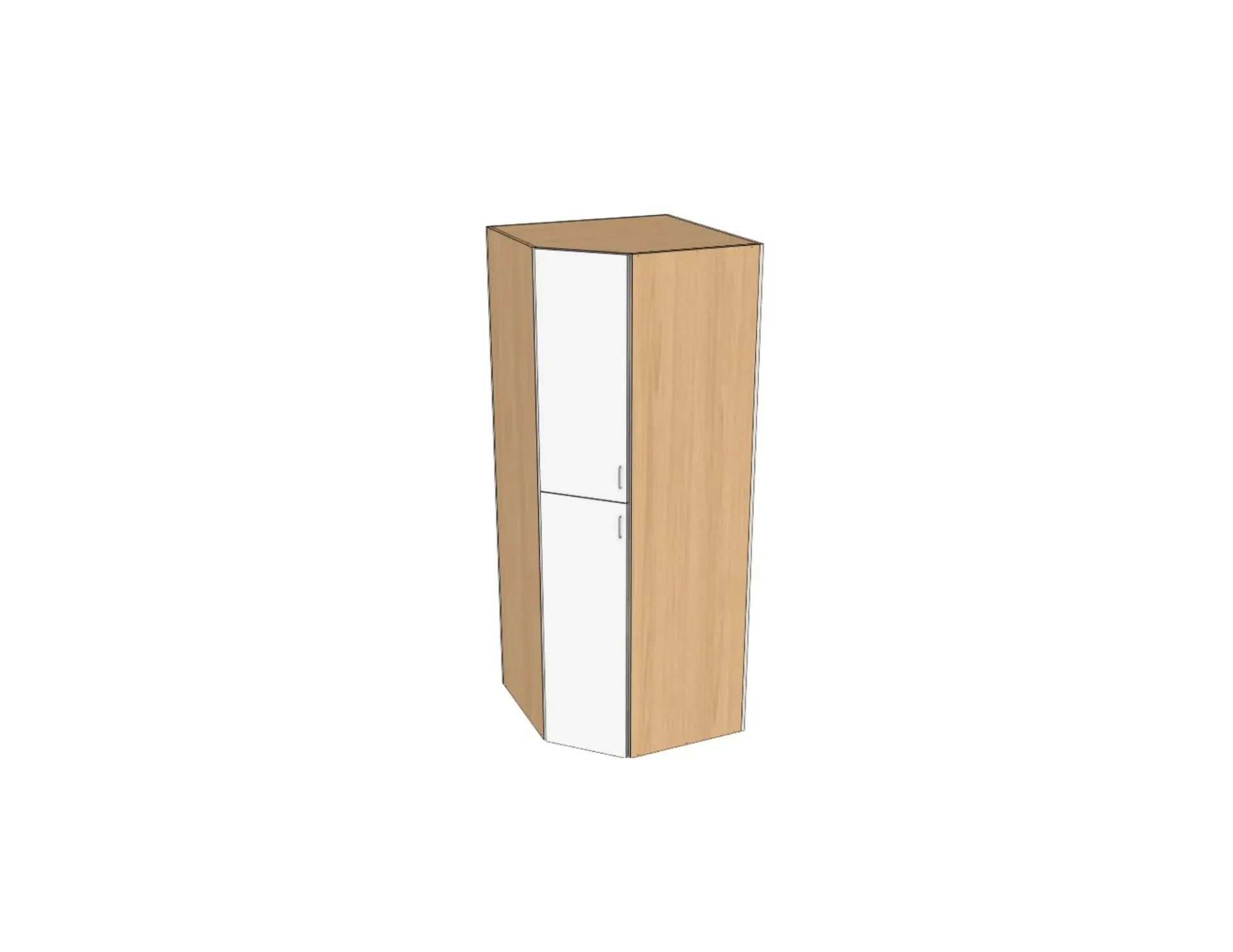 Utility Pantry Diagonal Corner (White Gloss, H84)