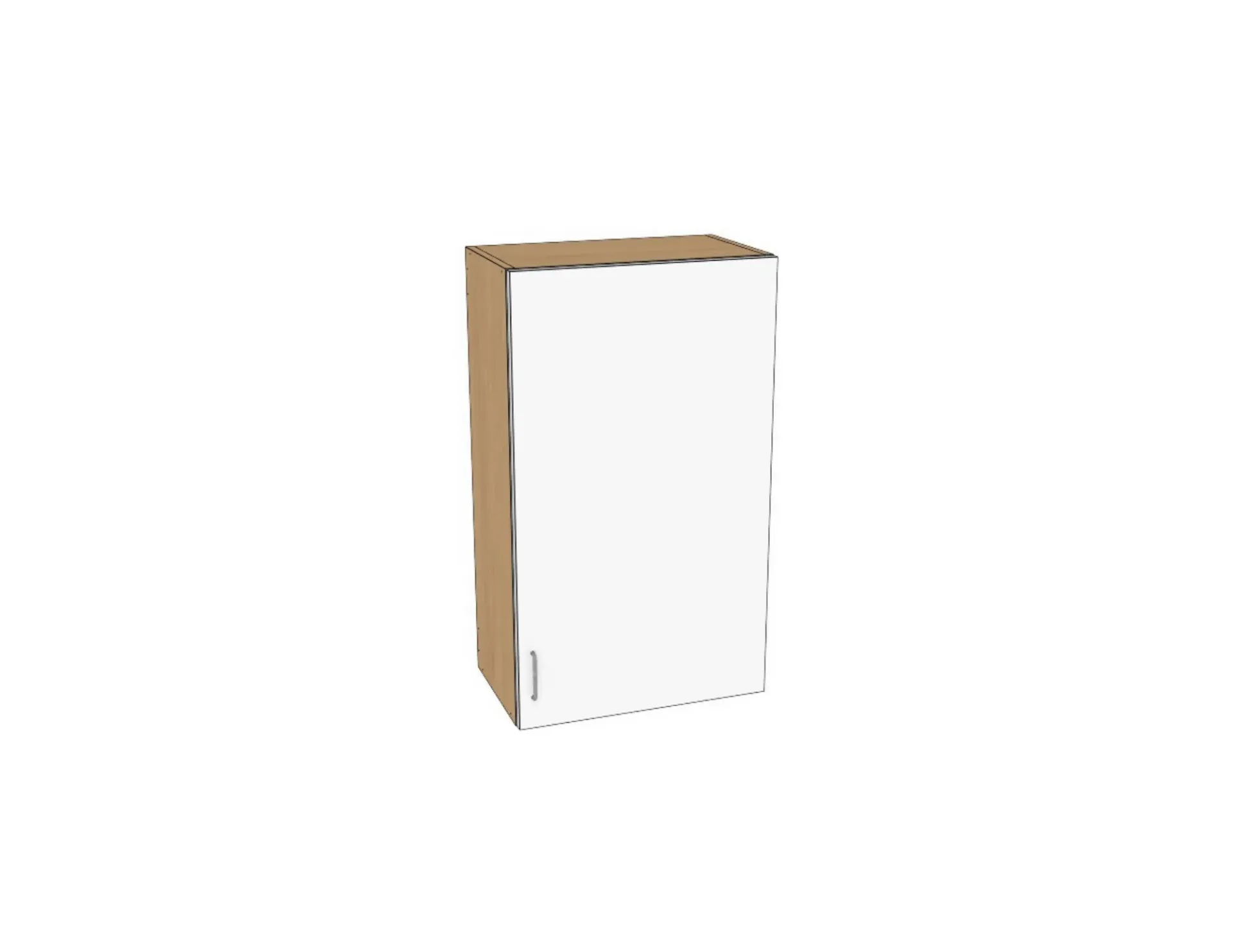 Wall Cabinet Single Door (Two, White Gloss, W09, H30)
