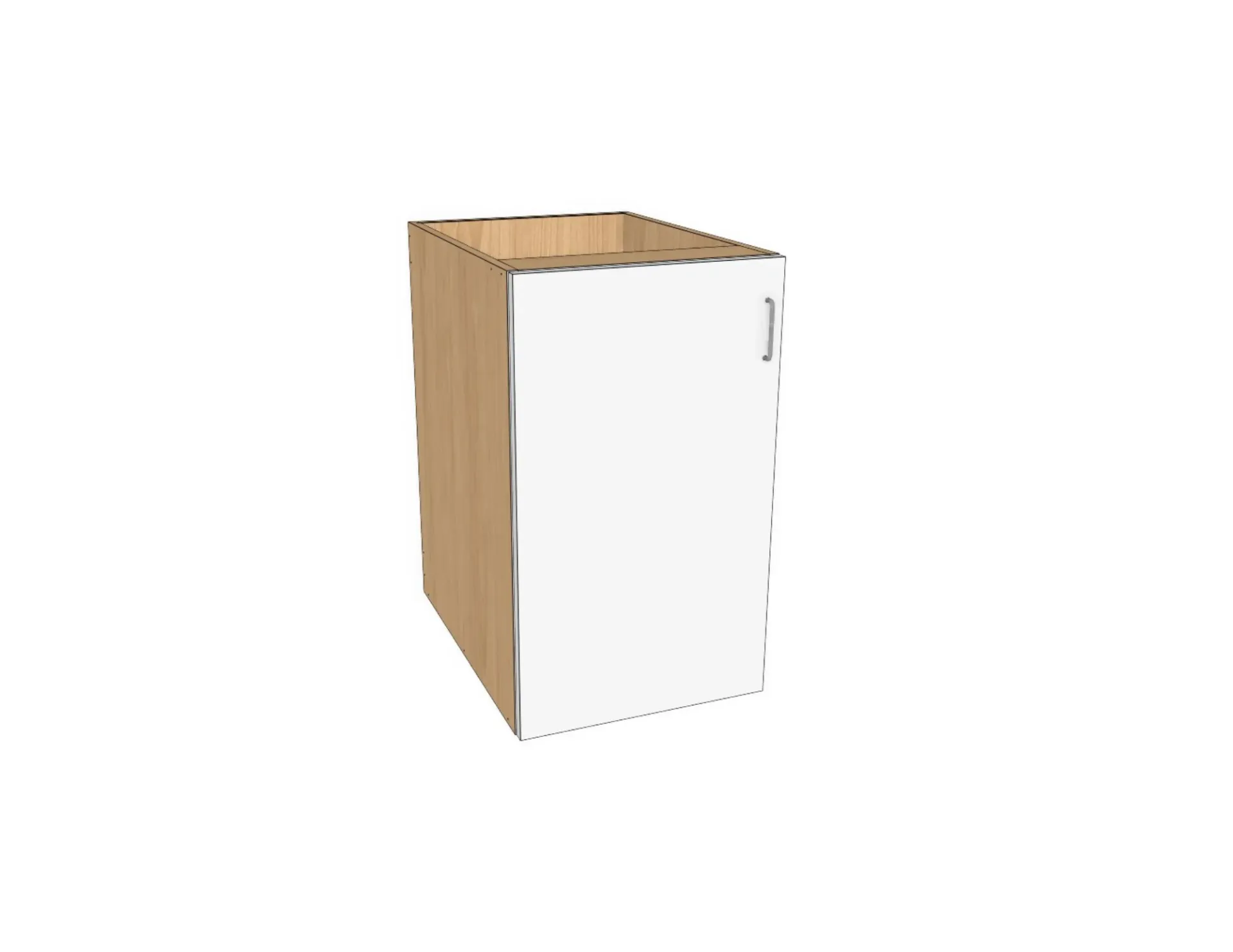 Base Cabinet Full Door 1 Door (White Gloss, W09)