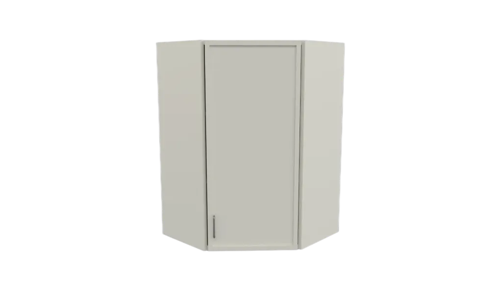 Slim Shaker Diagonal Corner Wall Single Door (H30, White, Two)