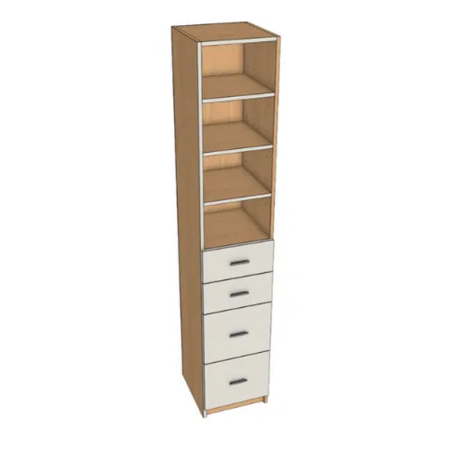 Closet 4 Drawer Base (W12, D24)