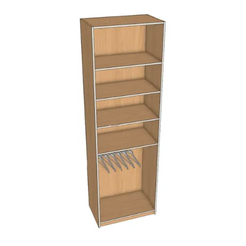 Closet Short Hanger 4 Shelves (W24, D12)